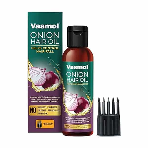 Vasmol Onion Hair Oil | Helps Control Hair Almond Oil I For Shiny Smooth Hair I 100Ml