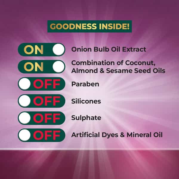 Vasmol Onion Hair Oil | Helps Control Hair Almond Oil I For Shiny Smooth Hair I 100Ml