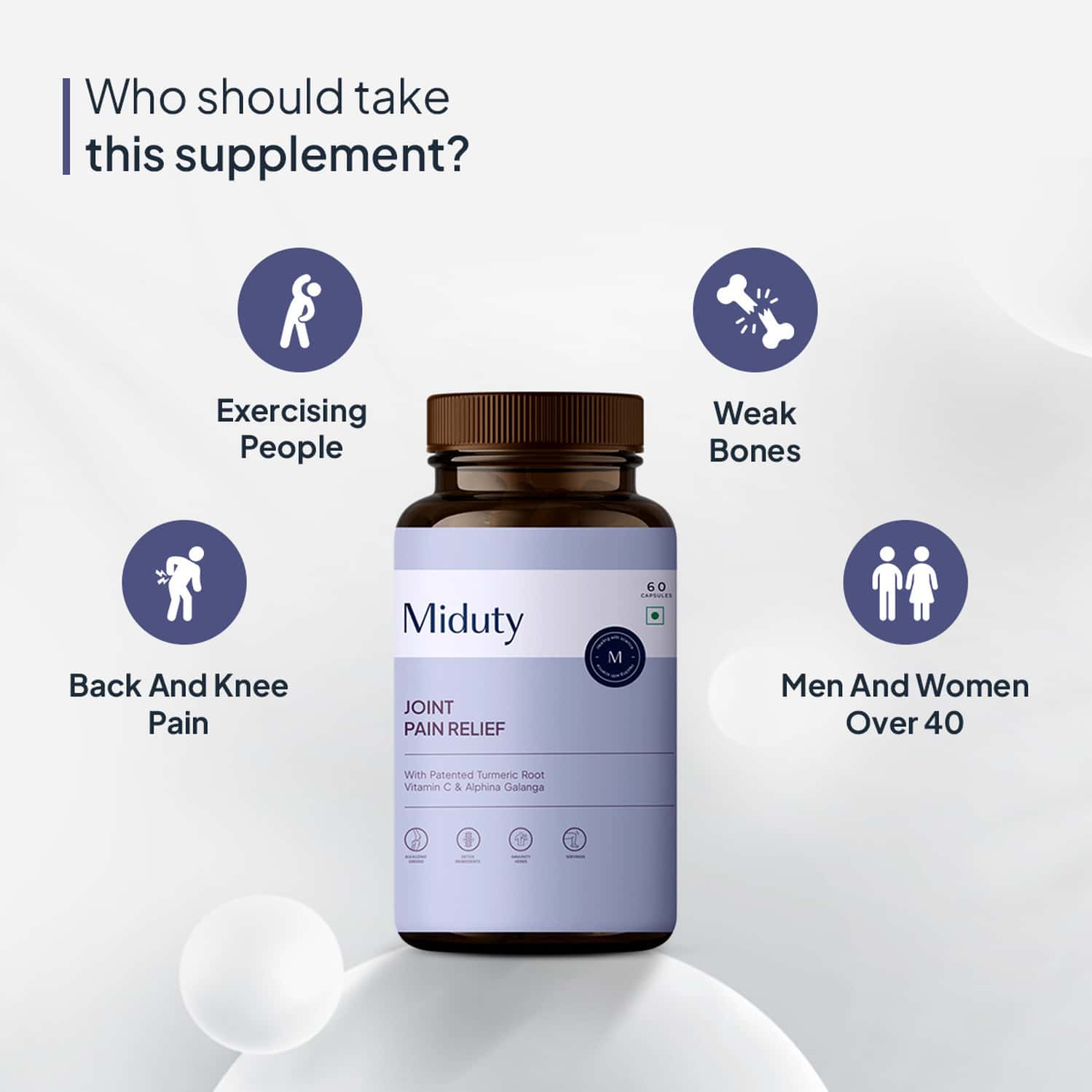 Buy MIDUTY PALAK NOTES JOINT PAIN RELIEF SUPPLEMENT TURMERIC ROOT