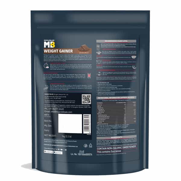 Muscleblaze Weight Gainer With Added Digezyme Weight Gainers/Mass Gainers (1 Kg | Chocolate)