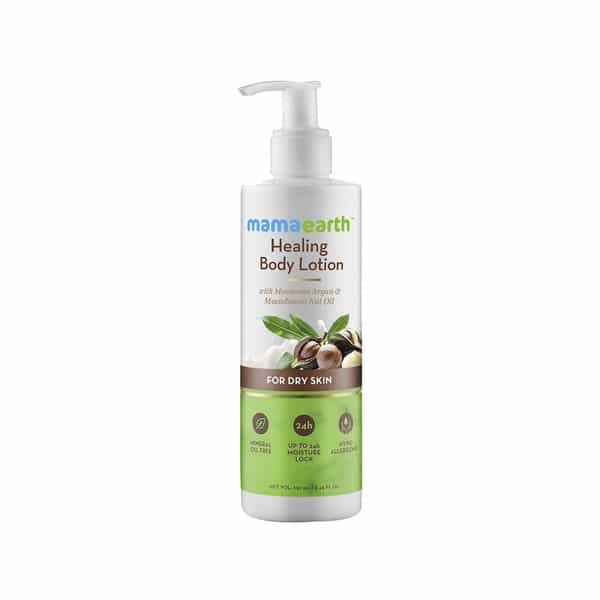 Mamaearth Healing Natural Body Lotion With Argan Oil & Macadamia Nut For Women & Men - 250Ml
