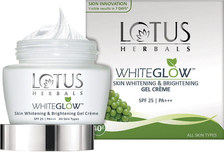 Lotus Herbals Whiteglow Skin Whitening & Brightening Gel Crme Spf-25 I Pa+++ 40 Gm