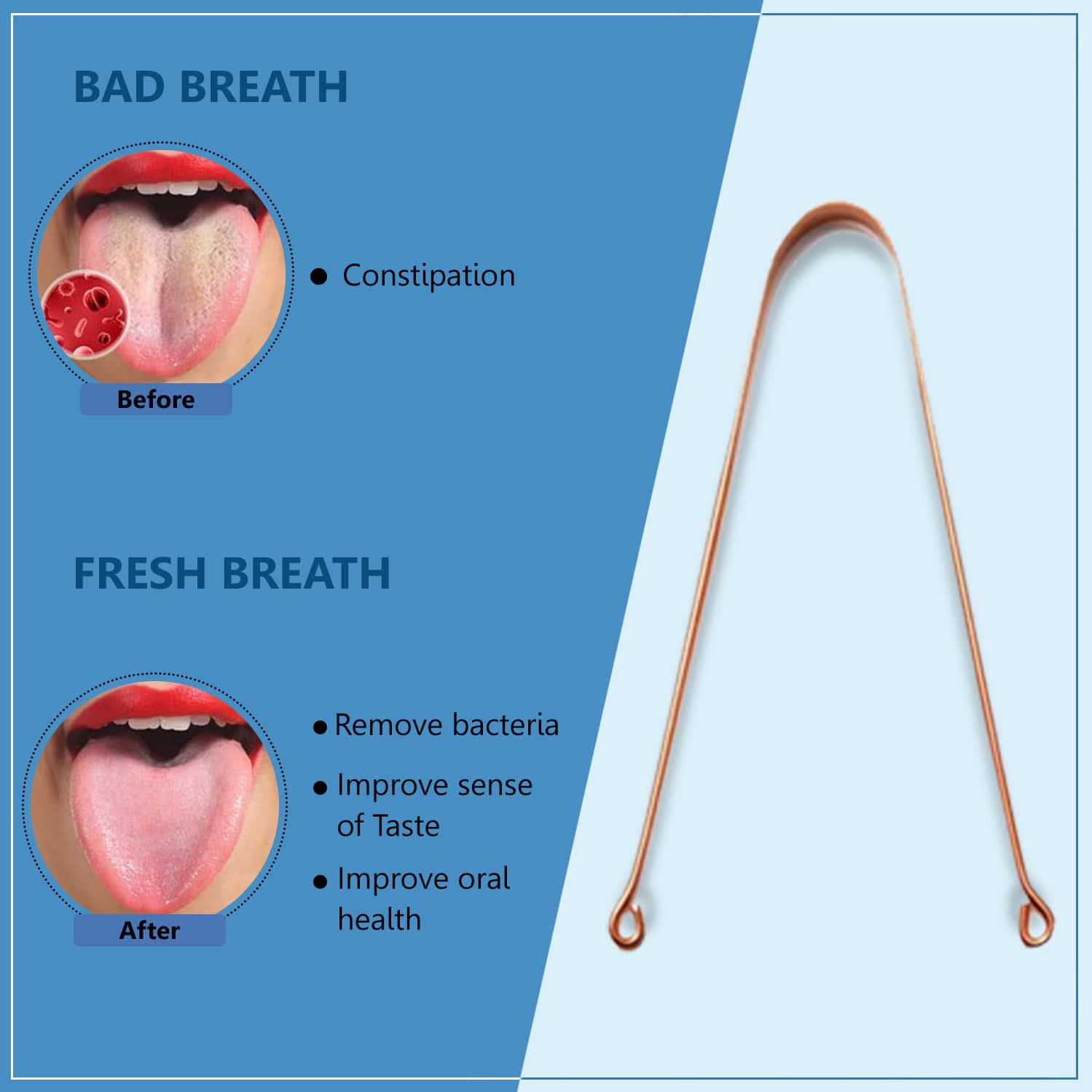 Buy ORALVIT COPPER TONGUE CLEANER (2 PCS) DENTIST FOR