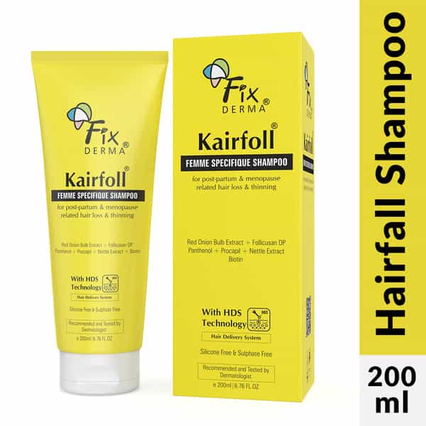 Fixderma Kairfoll Femme Specifique Shampoo For Post-Partum & Menopause | Red Onion Shampoo - 200 Ml