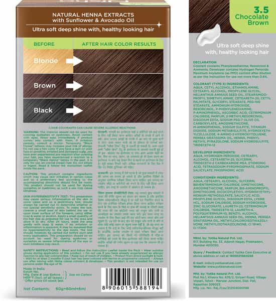 Nisha Creme Hair Color 3.5 Chocolate Brown 120Gm Pack Of 2 | Ammonia Free Permanent Hair Colour