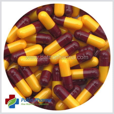 Patco Pharma- Size 1 Maroon/Yellow Empty Gelatin Pill Capsule Halal Certified|Diy Powder Filling.