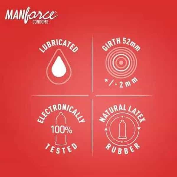 Manforce Cocktail Strawberry+Vanilla & Extra Dotted Litchi Flavoured Condoms(Set Of 2 20 Pcs)