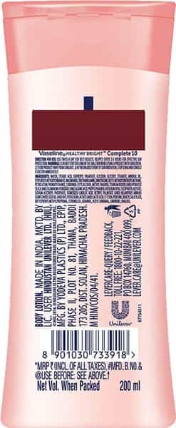 Vaseline Healthy Bright Complete 10 Body Lotion-200 Ml
