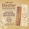 Bester Sheesham Wood Comb 13 Fc | Hair Straightening | For Men & Women (Pack Of 2)