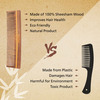 Bester Sheesham Wood Comb 13 Fc | Hair Straightening | For Men & Women (Pack Of 2)