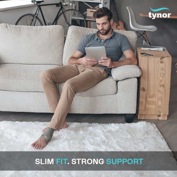 Tynor Ankle Wrap Sleek Elastic | Grey | Universal | 1 Unit