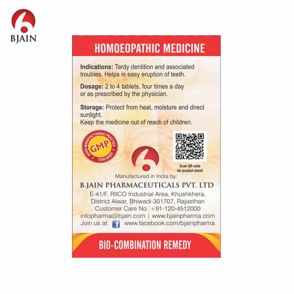 Bjain Bio Combination No. 21 Tablets 25G | Teething Pain Relief & Gum Soothing Support