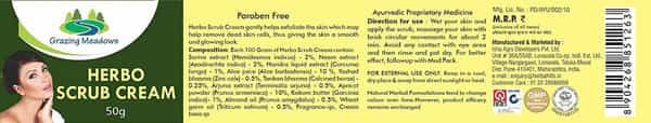 Grazing Meadows Herbo Scrub Cream | 50 Gms Skin Scrub Cream (Pack Of 5)