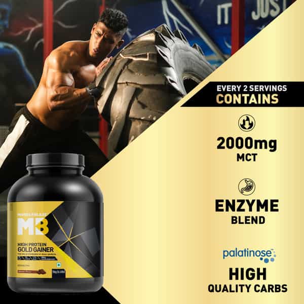Muscleblaze High Protein Gold Gainer (Chocolate | 3Kg / 6.6Lbs | 30 Servings)