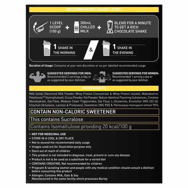 Muscleblaze High Protein Gold Gainer (Chocolate | 3Kg / 6.6Lbs | 30 Servings)
