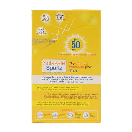 Solasafe Sportz Spf 50+ Pa+++ Sunscreen Gel 50gm