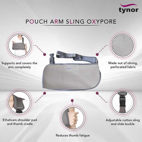Oac Pouch Arm Sling Oxypore - Grey - Large - 1 Unit