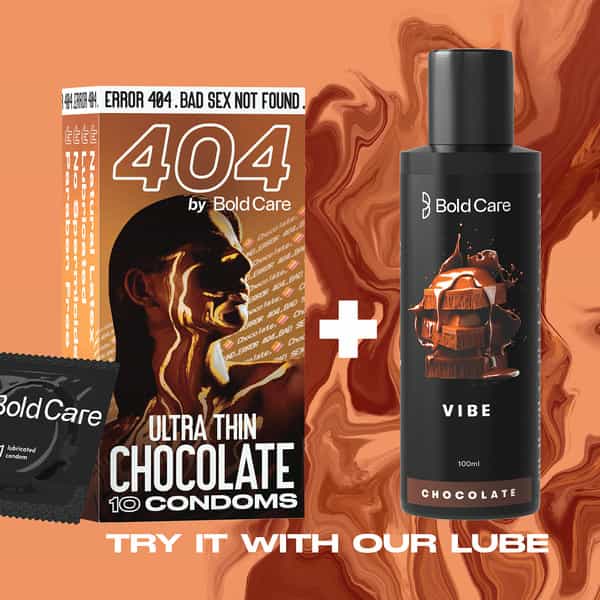 404 By Bold Care Ultra Thin Chocolate Flavor Condoms 60 Microns Disposable Pouches 20S