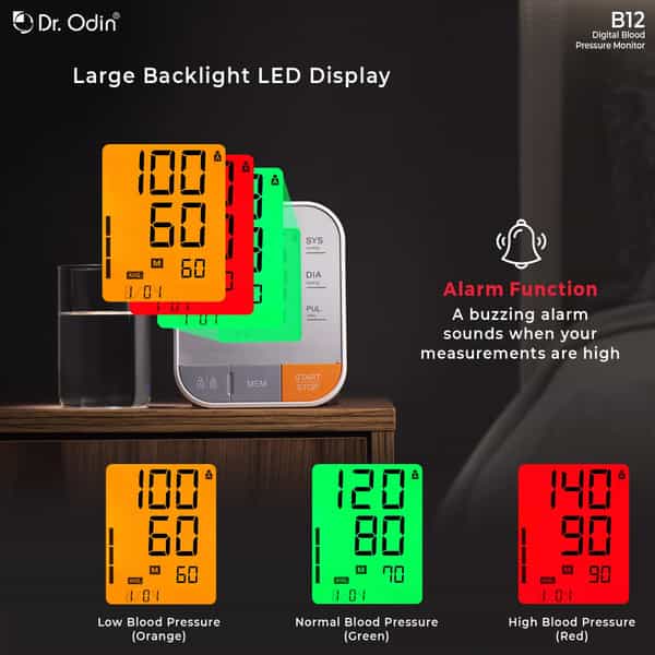 Dr. Odin B12 Blood Pressure Monitor With Arrhythmia Detection | Fully Automatic Digital Bp Machine
