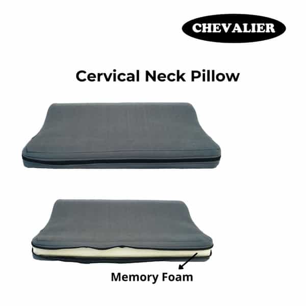 Chevalier Memory Foam Cervical Pillow Soft For Neck Pain Relief Grey