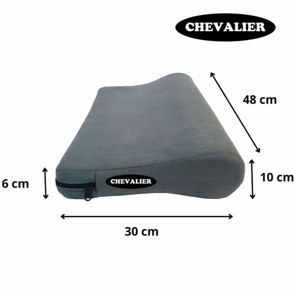 Chevalier Memory Foam Cervical Pillow Soft For Neck Pain Relief Grey