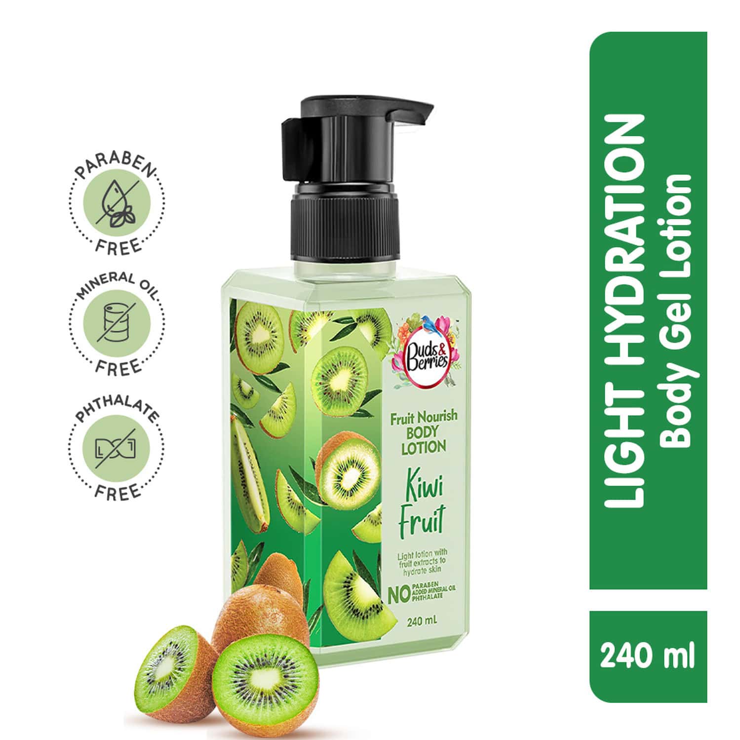 Buds & Berries Fruit Nourish Light Body Lotion With Kiwi Extracts (240 Ml)