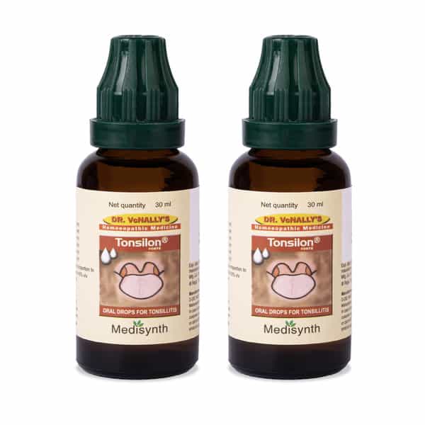 Medisynth Tonsilon Forte Oral Drops | Oral Drops For Tonsillitis | B.no. 83 | 30Ml Pack Of 2