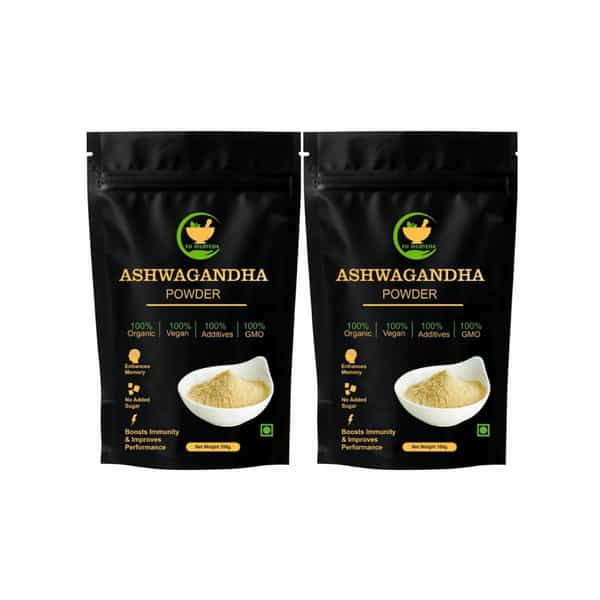 Fij Ayurveda 100% Pure Ashwagandha Powder (Withania Somnifera)|For Anxiety & Stress - 100Gm, 2 Packs