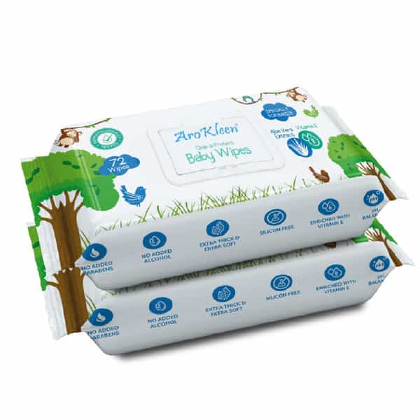 Aro Kleen Baby Wipes 72 Pcs Per Packet Pack Of 2