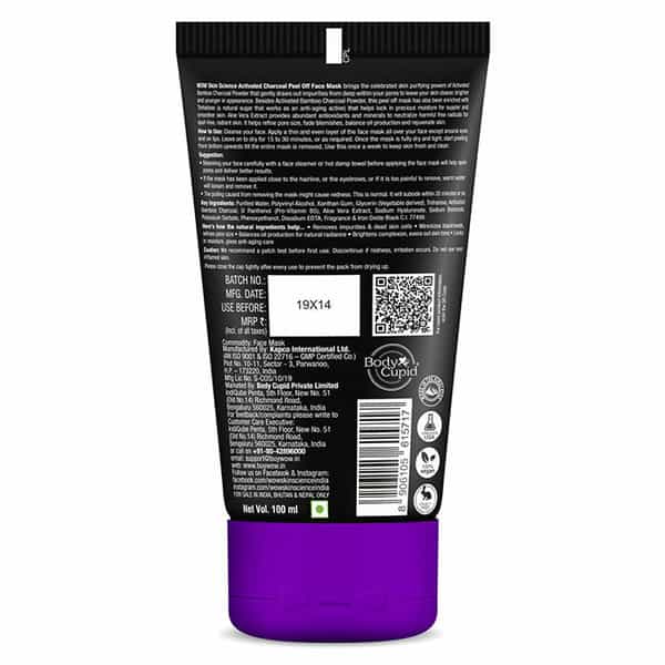 Wow Skin Science Activated Charcoal Peel Off Mask 100Ml