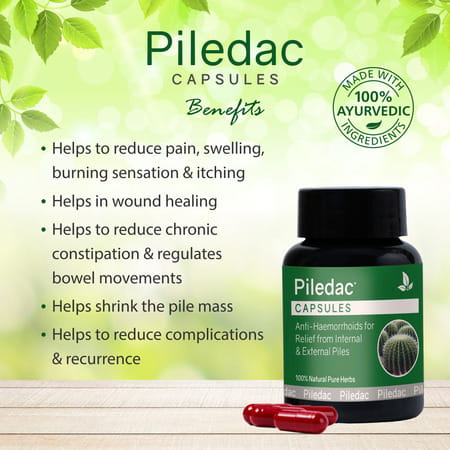 Piledac Capsules 30 Caps | Ayurvedic Piles Care Capsules | Pack Of 2
