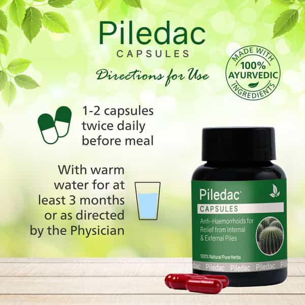 Piledac Capsules 30 Caps | Ayurvedic Piles Care Capsules | Pack Of 2