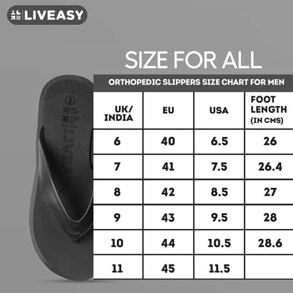 Liveasy Essentials Women's Diabetic & Orthopedic Slippers - Black - Size Uk 8 / Us 11