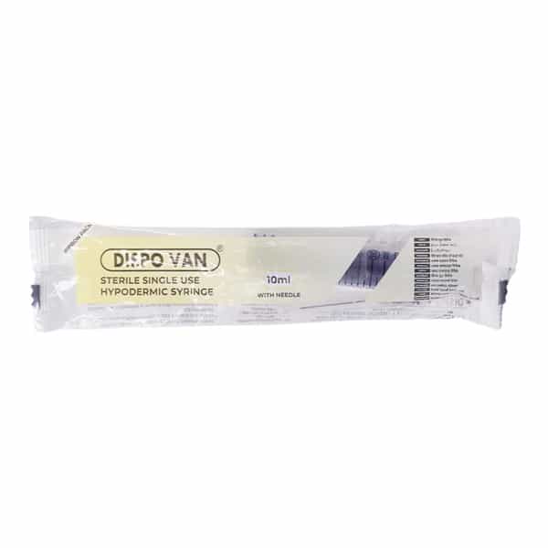 Dispovan | Hypodermic Syringe | With Needle| 10 Ml