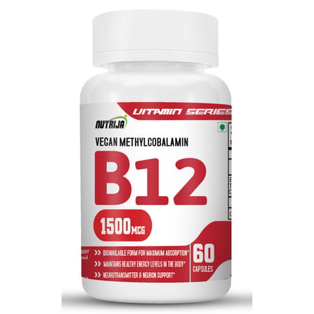 Nutrija Vitamin B12 Active Form Of Methylcobalamin (60 Capsules)