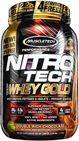 Muscletech Chocolate Protein Powder Nitro-tech Whey Gold - 1200 Gm