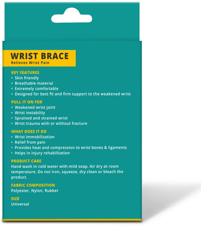 Pharmeasy Wrist Brace - Supports Wrist Joint And Relieves Pain - Universal Size