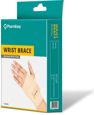 Pharmeasy Wrist Brace - Supports Wrist Joint And Relieves Pain - Universal Size