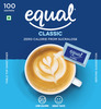 Equal Classic Zero Calorie Sweetener Sugar Free Calorie Control 100 Sachets Pack Of 6