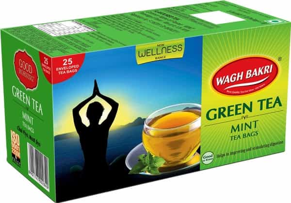 Wagh Bakri Green Tea Mint Tea Bags 25 Tea Bags