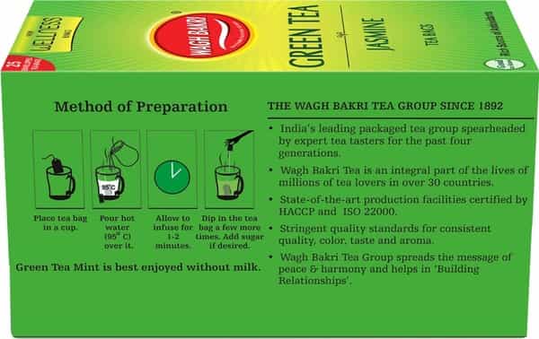 Wagh Bakri Green Tea Mint Tea Bags 25 Tea Bags
