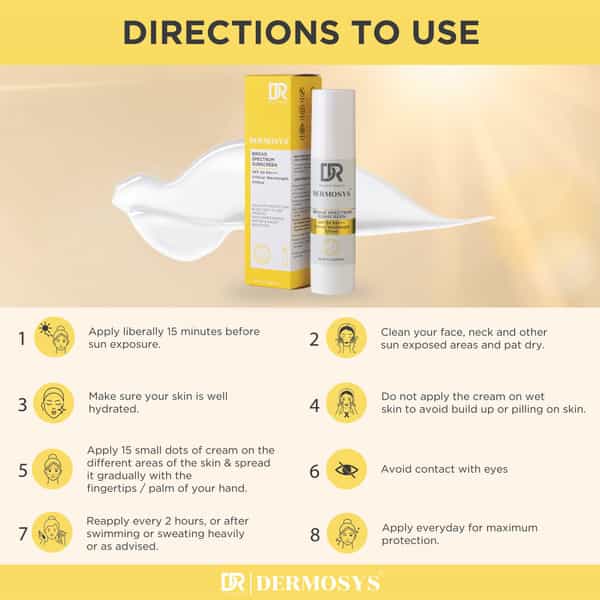 Dermosys Broad Spectrum Sunscreen With Spf 50 Pa+++ (50Ml)