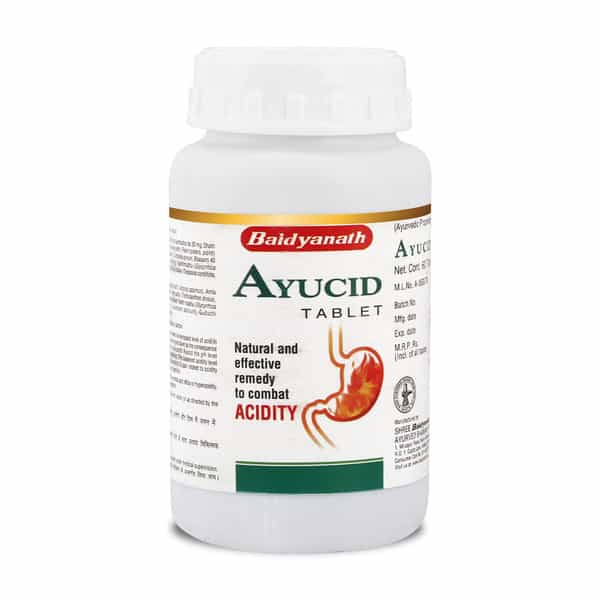 Baidyanath Ayurved Ayucid Tablets 60S | Acidity & Bloating Relief