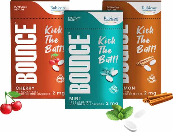 Bounce Nicotine Mini Lozenge 2 Mg - Mint | Cherry & Cinnamon Flavour | Sugar Free - 60 Count