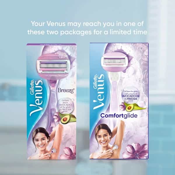 Gillette Venus Comfortglide Hair Removal Razor For Women With Avocado Oils & Freesia Scent 1 Pc