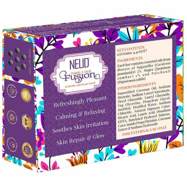 Neud Floral Luxury Artisan Handmade Soaps Bar Calming & Skin Repair - Pack 4 | 125Gm Each
