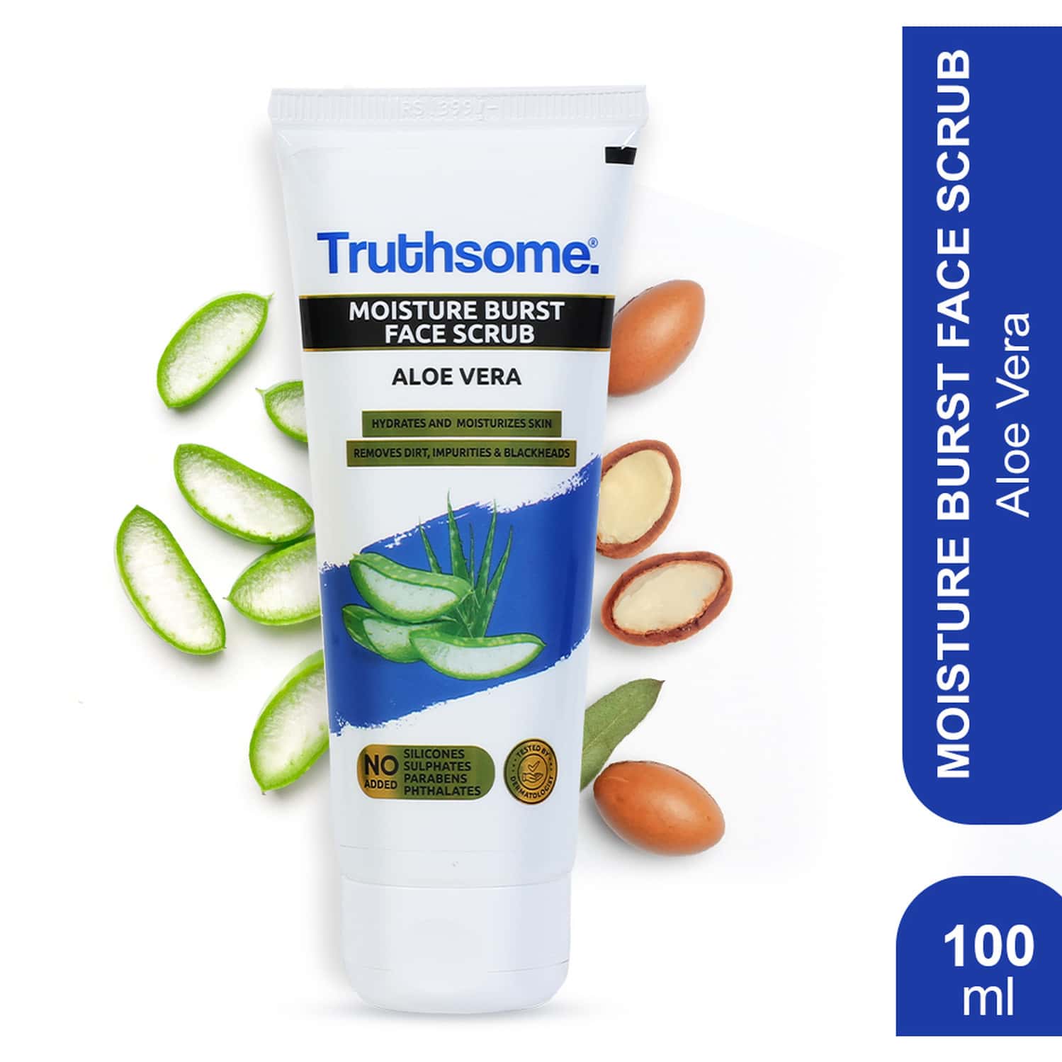Truthsome Moisture Burst Face Scrub With Aloe Vera & Argan Oil - For Dry Skin | 100 Ml