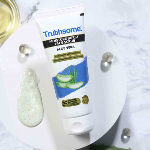 Truthsome Moisture Burst Face Scrub With Aloe Vera & Argan Oil - For Dry Skin | 100 Ml