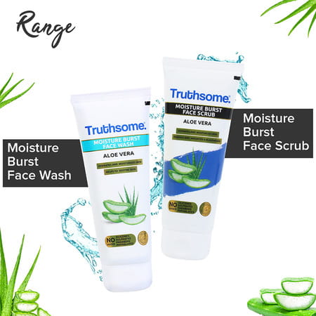 Truthsome Moisture Burst Face Scrub With Aloe Vera & Argan Oil - For Dry Skin | 100 Ml