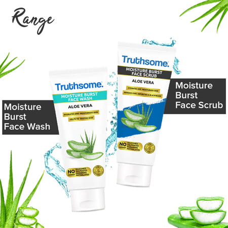 Truthsome Moisture Burst Face Scrub With Aloe Vera & Argan Oil - For Dry Skin | 100 Ml